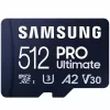 Карта памяти  Samsung 512GB MicroSD (Class 10) UHS-I (U3)+SD adapter Samsung PRO Ultimate "MB-MY512SA" (R/W:200/130MB/s)