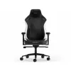 Игровое геймерское кресло  DXRacer CRAFT-23-L-NW-X1, Black/White Gazlift, 150 kg, 145-185 cm, Premium PU leather, Recline 90°-135°, 4D Armrests, Tilt angle lock, Head cushion, built-in lumbar support, Aluminium wheelbase, 2.36" PU Caster, W-2