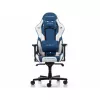 Игровое геймерское кресло  DXRacer GLADIATOR-23-L-BW-X1, Blue/White Gaslift class 4, 150 kg, 180-200 cm, Premium PVC leather, Full tilt, Recline 90°-135°, 3D Armrests, Headrest and lumbar cushions, 6 cm PU Caster, W-22,15 kg