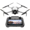 Drona  DJI (969040) Mini 4 PRO + Controller 5.5" - Portable Drone DJI RC2 5.5", 48MP photo, 4K 100fps/FHD 200fps camera with gimbal, max. 4000m height / 57.6kmph speed, max. flight time 34min, Battery 2590 mAh, 249g