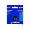 Card de memorie  GOODRAM 256GB microSD Class10 U1 UHS-I + SD adapter M1AA, 600x, Up to: 90MB/s 