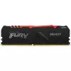 RAM  KINGSTON 16GB DDR4-3200 FURY® Beast DDR4 RGB PC25600, CL16, 2Rx8, 1.35V, Auto-overclocking, Asymmetric BLACK low-profile heat spreader, Dynamic RGB effects featuring Kingston FURY Infrared Sync technology, Intel XMP Ready (Extreme Memory Profiles)