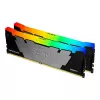 RAM  KINGSTON 64GB (Kit of 2*32GB) DDR4-3200 FURY® Renegade DDR4 RGB PC25600, CL16, 2Rx8, 1.35V, Symmetric BLACK Large heat spreader, Dynamic RGB effects featuring Kingston FURY Infrared Sync technology, Intel XMP Ready (Extreme Memory Profiles)