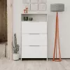 Tumba pentru încalțaminte Alb Mobiland  Kaju shoe cabinet - lagina - white 