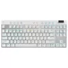 Gaming Tastatura  LOGITECH G PRO X TKL, Mechanical, Tactile SW, PBT keycaps, Media control, Volume roller, RGB, 2.4Ghz+BT, EN, White.  