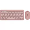 Kit (keyboard+mouse)  LOGITECH Pebble 2 Combo, Compact, Low-profile, Multi-Device, 4000dpi, 3 buttons, 2xAAA/1xAA, 2.4Ghz+BT, EN, Rose.  