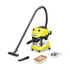 Aspirator 1000 W, 20 l, Inox, Galben KARCHER WD 4 S V-20/5/22 