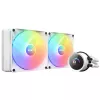 Кулер универсальный  NZXT AIO Liquid Cooling Kraken 280 RGB White (34.5dB, 90.8CFM, 2x140mm, 500-1500RPM, LCD 1.54", CAM) 