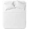 Lenjerie de pat 2 persoane Euro, Bumbac (Satin), 300TC, Alb Askona Home White Snow 