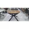 Стол Royal mermer, Negru MP Elit round  120x120/160