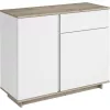 Comoda Stejar craft gri, Nimfea alb MP Concept 2D1S 100x82x40
