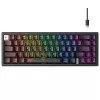 Gaming keyboard  Havit KB874L Mechanical, Blue SW, All keys roll-over, 67 Keys, 50M, RGB, 1.8m, USB, EN, Black. Light Type: Blended light 