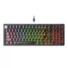 Игровая клавиатура  Havit KB875L Mechanical, Red SW, Hot-Swappable, All keys roll-over, Macro, 98 Keys, 50M, RGB, 1.8m, USB, EN/RU, Transparent Teal.