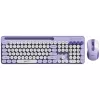 Kit (tastatura+mouse)  Havit KB832GCM Smartphone Cradle, 109 Keys, Fn Keys, 5 buttons, 1600dpi, 1xAAA/1xAA, 2.4Ghz, EN, Purple/White. 