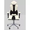 Офисное кресло Piele ecologica, Cusatura de designer DESIGN Kulik System Royal 202 Alb, 201 Negru 