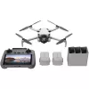 Drona  DJI (969101) DJI Mini 4 PRO Fly More Combo + Controller 5.5" - Portable Drone, DJI RC2 5.5", 48MP photo, 4K 100fps/FHD 200fps camera with gimbal, max. 4000m height / 57.6kmph speed, max. flight time 34min, Battery 2590 mAh, 249g (3 batteries, 3 pairs pro 