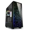 Корпус без БП  Sharkoon RGB LIT 100 ATX Case with Side&Front Panel of Tempered Glass, without PSU, Illuminated Front Panel, Pre-Installed Fans: Front 1x120mm, Rear 1x120mm A-RGB LED, 2xARGB LED Strip, ARGB Controller, 2x3.5"/6x2.5", 2xUSB3.0, 1xUSB2.0, 1xHeadphon