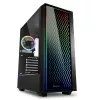 Корпус без БП  Sharkoon RGB LIT 200 ATX Case with Side&Front Panel of Tempered Glass, without PSU, Illuminated Front Panel, Pre-Installed Fans: Front 1x120mm, Rear 1x120mm A-RGB LED, 2xARGB LED Strip, ARGB Controller, 2x3.5"/6x2.5", 2xUSB3.0, 1xUSB2.0, 1xHeadphon