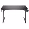 Masa gaming  FSC lemn certificat, Carbon TRUST RGB Desk GXT 709 LUMINUS 120x60 cm, certified wood with anti-scratch top layer with carbon look, edge-integrated RGB LED lighting, on-desk touch controls, height-adjustable feet, cup holder, headset holder, height 74cm, black