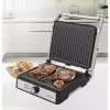 Gratar electric 2000 W, Termostat reglabil, Inox, Negru Maestro MR-719 