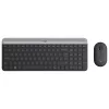 Kit (tastatura+mouse)  LOGITECH MK470, Compact, Ultra thin, Scissor keys, Quiet typing, 1000dpi, 3 buttons, 2xAAA/1xAA, 2.4Ghz, EN/RU, Graphite 