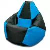Bean Bag  AG Pară Șahmate XL, Negru/Albastru 