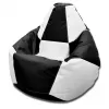 Bean Bag  AG Pară Șahmate XXL, Negru/Alb 