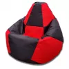 Bean Bag  AG Pară Șahmate din Oxford XXL, Rosu/Negru 