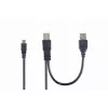 Cablu USB  Cablexpert Mini dual USB2.0, Mini B - 2AM, 0.9 m, CCP-USB22-AM5P-3 