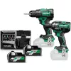 Набор электро-инструментов  Hikoki DS18DE + WR18DH 18V 4AH*2BUC UC18YFSL HSC3 