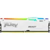 RAM  KINGSTON 16GB DDR5-6400 Kingston FURY® Beast DDR5 White RGB EXPO, PC51200, CL32, 1.4V, 1Rx8, Auto-overclocking, Asymmetric WHITE Large heat spreader, Dynamic RGB effects featuring HyperX Infrared Sync technology, AMD® EXPO v1.1 and Intel® Extreme Memory Prof 