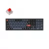 Gaming keyboard  Keychron V6 QMK/VIA Custom Mechanical Keyboard Russian Layout (V6-C1-RU), Frosted Black, Full Size layout, Knob, RGB Backlight, Keychron K pro Mechanical Red Switch, Hot-Swap, USB Type-C, gamer (tastatura/клавиатура)