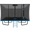 Батут  THUNDER OUTSIDE PHENOM 8FT*12FT, 244x366 cm, cu plasa de protectie exterioara, Blue 