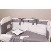 Lenjerie de pat  PM Set lenjerie 8 piese SATIN Urs Gri 