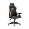 Fotoliu Gaming  Lumi Lumi Premium PVC Diamond Quilted Gaming Chair CH06-31, Black/Orange, PVC Leather, Height Adjustable Armrest, Butterfly Mechanism, Steel Frame, 350mm Nylon Plastic Base, 60mm PU Caster, 80mm Class 3 Gas Lift, Weight Capacity 180 Kg 