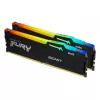 RAM  KINGSTON 32GB DDR5 Dual-Channel Kit Kingston HyperX FURY Beast RGB Black KF556C36BBEAK2-32 32GB (2x16GB) DDR5 PC5-44800 5600MHz CL36-38-38, Retail (memorie/память) 