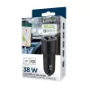 Incarcator masina  GEMBIRD Car Charger Gembird 2-port: Type-C 20 W PD; Type-A 18 W QC 3.0;  car fast charger, black 