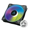 Вентилятор  ARCTIC CASE/CPU FAN  P14 PWM PST A-RGB BLACK, PRESSURE-OPTIMISED FAN WITH PWM PST, 140X140X27 MM, 4-PIN CONNECTOR + 4-PIN SOCKET, 200-1900RPM, NOISE 0.3 SONE, 68.9 CFM 117.06M3/H ACFAN00239A 