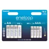Acumulator  PANASONIC AA  Eneloop 2000mAh + AAA 800 mAh, Blister*8, Panasonic, BK-3MCDE+4MCDE/8CP 
