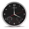 Настенные часы  ESPERANZA Clock Wall Esperanza WASHINGTON  EHC008K Black,  30 cm, Aluminum clock frame and hands, Quiet movement, hook for easy installation, Measurements: temperature and humidity, Power supply: 1 x 1.5V AA battery (not included) 