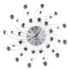 Ceas de perete  ESPERANZA Clock Wall Esperanza GENEVA  EHC004 Grey,  50 cm, decorated with diamonds (acrylic glass), Aluminium clock surface, Quiet movement, hook for easy installation, Power: 1x AA battery (not included) 