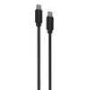 Cablu  Cablexpert Retail Box Cable Type-C/Type-C, CM/CM,  1.8 m, Cablexpert Cotton Braided Black, CCDB-mUSB2B-CMCM-6 