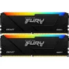 RAM  KINGSTON 16GB (Kit of 2*8GB) DDR4-3600 Kingston FURY® Beast DDR4 RGB, PC28800, CL17, 1.35V, Auto-overclocking, Dynamic RGB effects featuring Kingston FURY Infrared Sync technology, Asymmetric BLACK low-profile heat spreader, Intel XMP Ready (Extreme Memory  