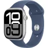 Smartwatch  APPLE Apple Watch Series 10 GPS, 46mm Silver Aluminium Case with Denim Sport Band - M\L, MWWM3 (USA) 