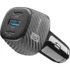 Aвтомобильное зарядное устройство  Cellular Line Car Charger Cellular, 3 Port, PD 65W + PD 20W + 18W QC3.0, Black 