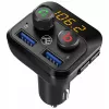 FM transmitter  Tellur CAR FM TRANSMITTER, FMT-B8, BLUETOOTH, DISPLAY, MICROPHONE FOR HANDS-FREE TALKING,  BASS BUTTON, MICROSD MAX 32GB, 2 X USB MAX 2.4A, MP3\WMA\WAV\FLAC,  BLACK  TLL622071 