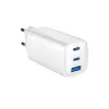Зарядное устройство  GEMBIRD 3-port 65 W GaN USB-C/USB-A fast charger, White, TA-UC-PDQC65-01-W 
