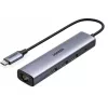 Docking station  UGREEN UGREEN HUB 4in1 Type-C to 3xUSB+RJ45+Type-C(PD 100W) CM475, Space Grey 