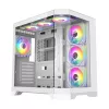 Корпус без БП  GAMEMAX Case ATX GAMEMAX HYPE-A , w/o PSU, 0.5mm, 4x120mm ARGB fans, ARGB Hub, Front&Side Tempered Glass, DF, 1xUSB 3.0, 1xUSB 2.0, 3x2.5', 2x3.5', White 