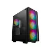 Корпус без БП  DEEPCOOL ”MATREXX 55 MESH V4” ATX CASE, WITH TEMPERED GLASS SIDE-WINDOW (FULL SIZED), FRONT LED STRIP, WITHOUT PSU, MESH FRONT PANEL WITH DUST FILTER, FRONT: 3X140MM ARGB PWM FANS, REAR: 1X120MM ARGB PWM FAN, 2X3.5” HDD / 2X2.5” SSD, 2XUSB3.0, 1XAUDI 